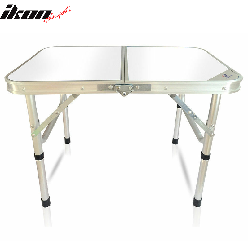 White Adjust Foldable Table Outdoor Picnic Party Garden Camping