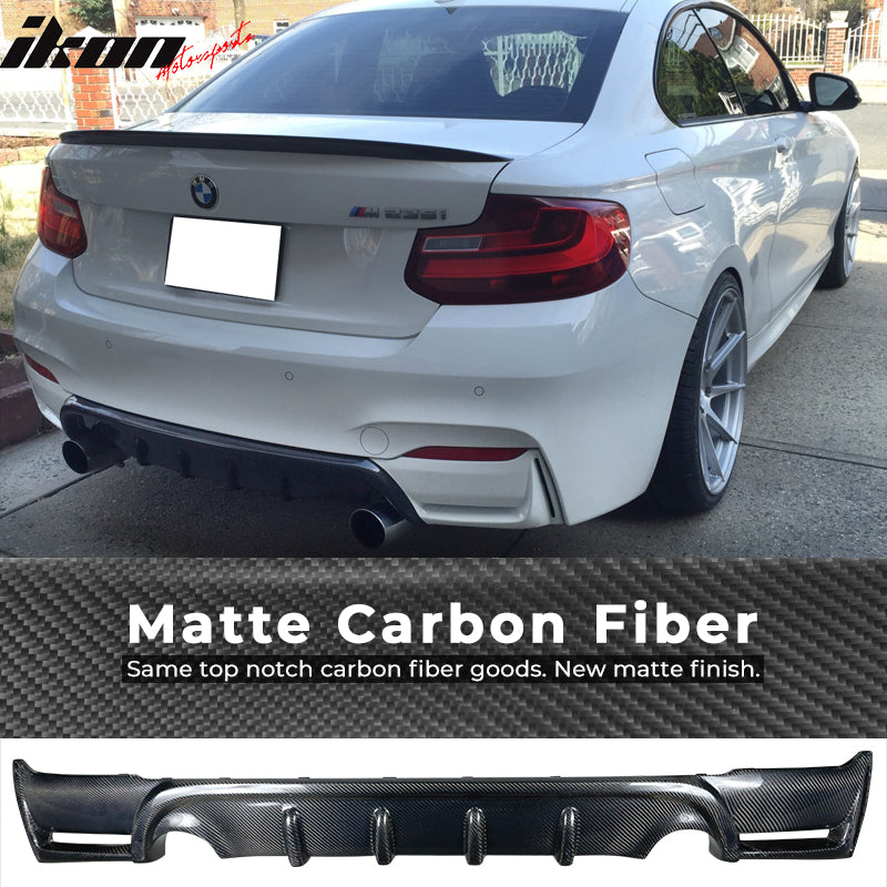 2014-2021 BMW F22 2 Series AP Style Rear Diffuser Spoiler Carbon Fiber