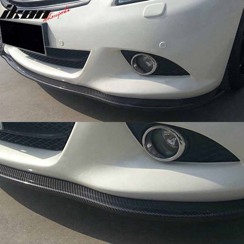 2008-2014 Infiniti G37 Coupe ST Style Front Bumper Lip Carbon Fiber