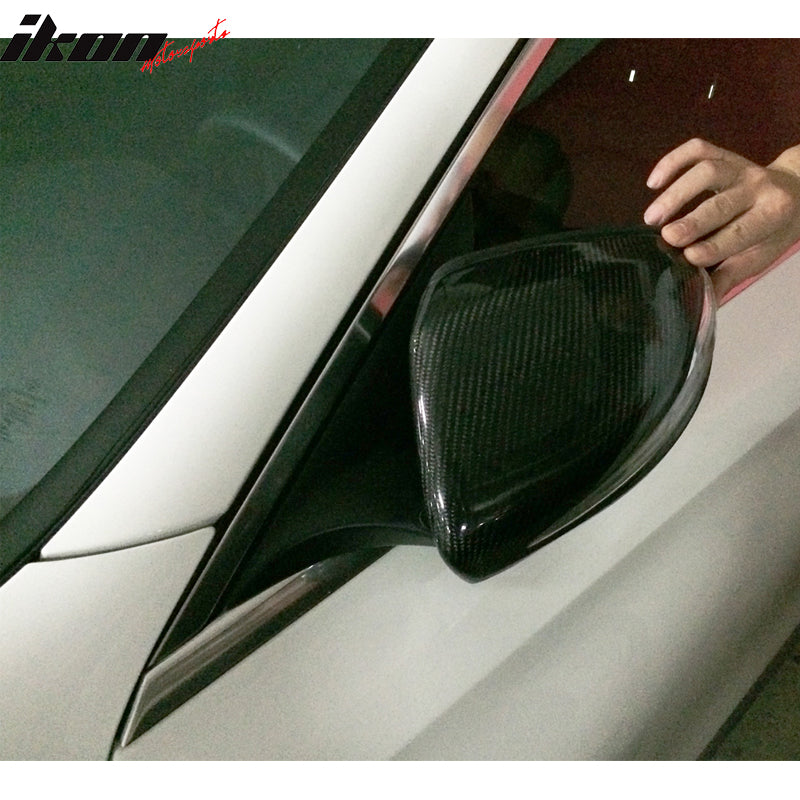 IKON MOTORSPORTS, Mirror Cover Compatible With 2015-2018 Mercedes