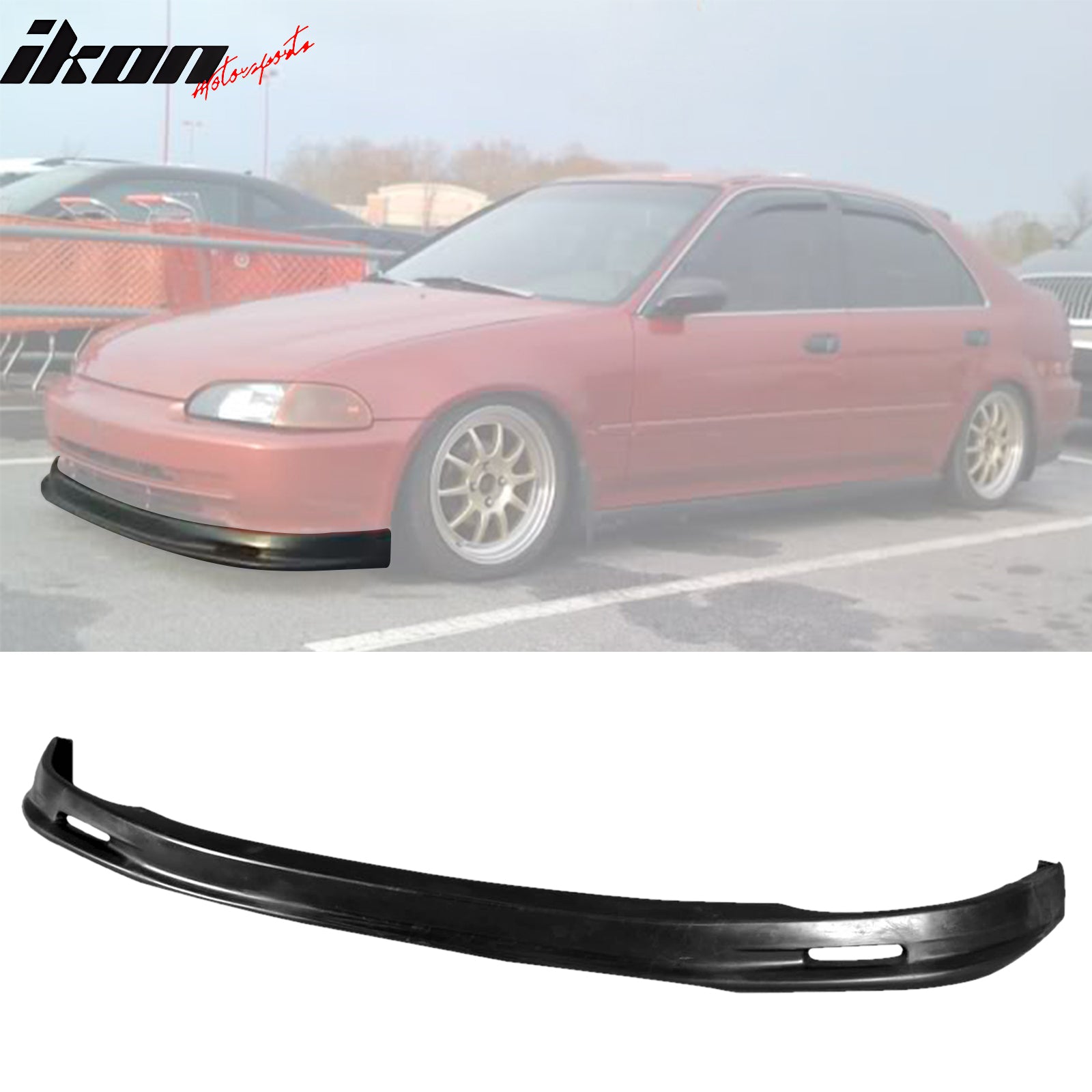 Fits 92-95 Honda Civic Coupe & Hatchback SIR Style Front Bumper Lip Pu
