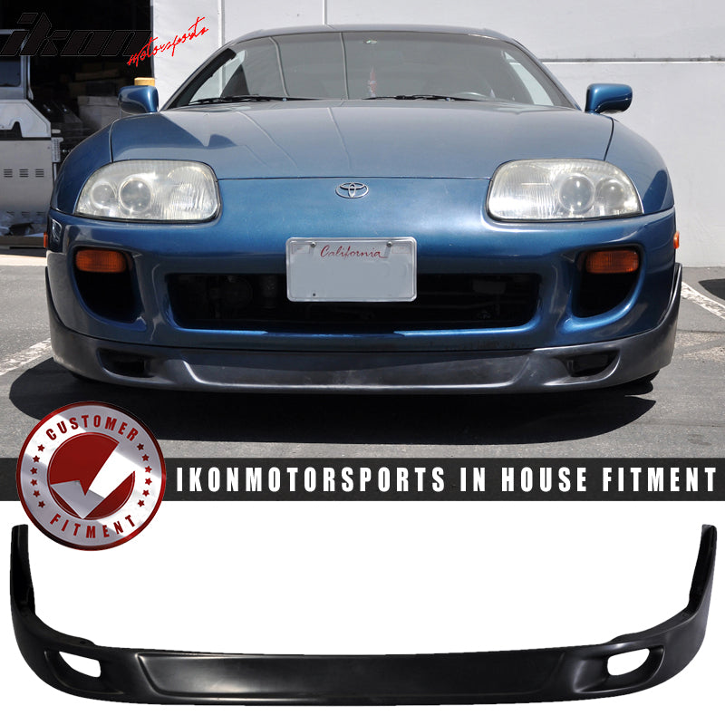 Front Bumper Lip Compatible With 1993-1998 SUPRA ,PU Black Front