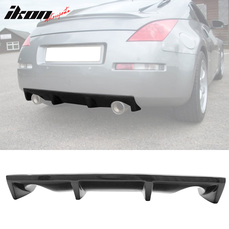 Fits 03-09 350Z Z33 Carbon Fiber Rear Bumper Diffuser Lip Spoiler