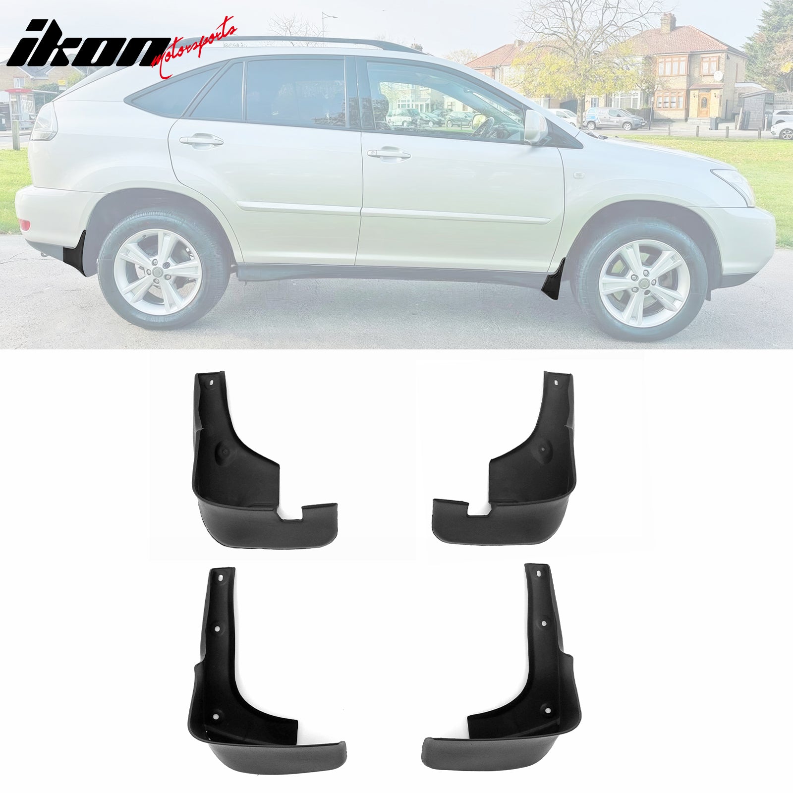 Fits 04-09 Lexus RX330 Front & Rear Fender Mud Flaps Wheel Arch