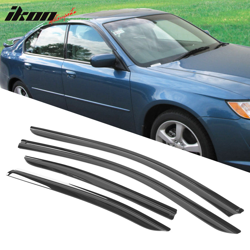 thumbnail image 2 of Smoke Tinted Window Visors For 2010-2014 Subaru Outback - 4 Piece Set With Clips 2 of 4