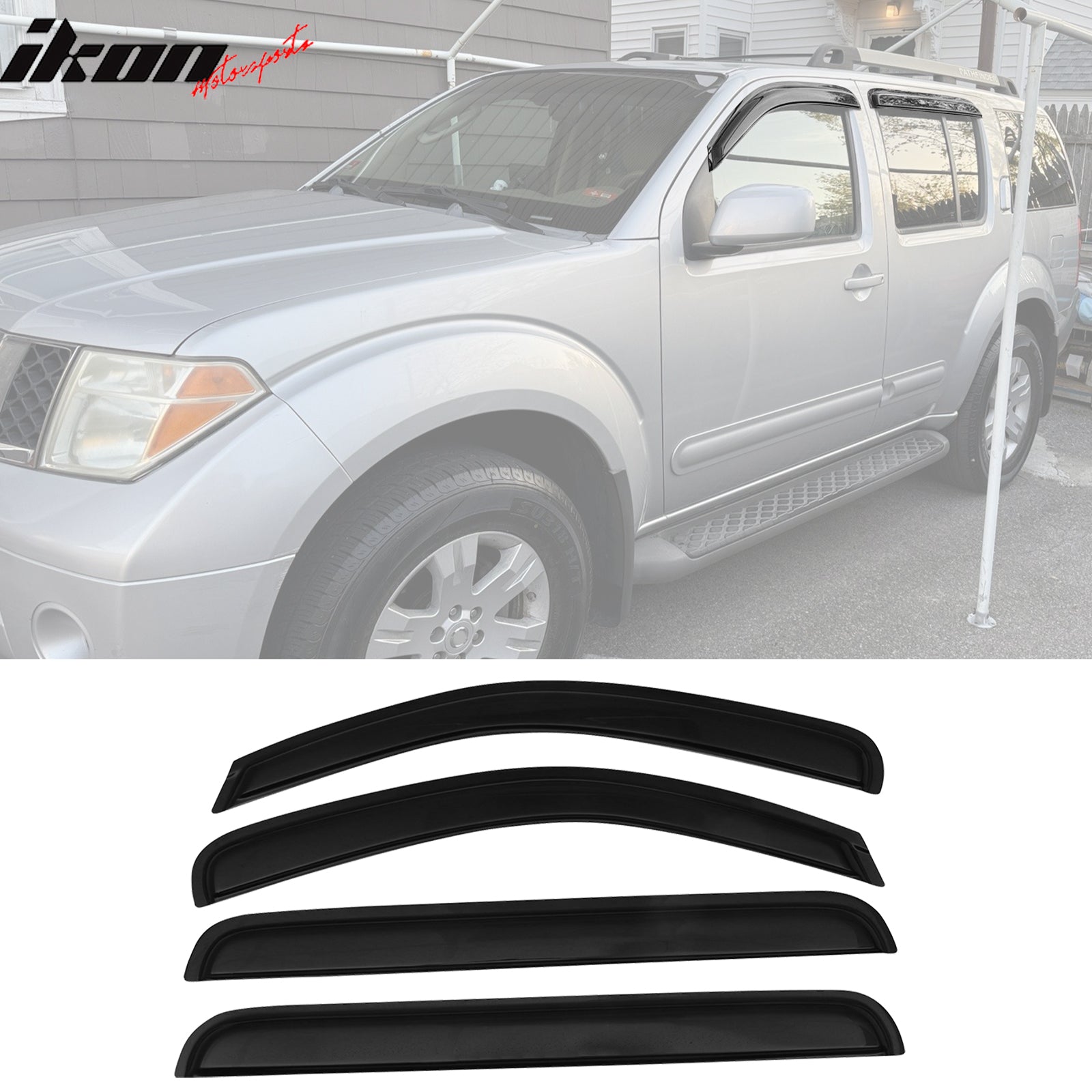 thumbnail image 2 of Weather Shield Window Visors For Nissan Pathfinder R51 2005–2012 – Smoked Acrylic 2 of 6