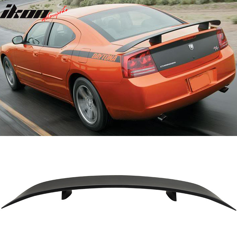 thumbnail image 2 of SpoilerKing Rear Roof Window Lip Spoiler For Dodge Charger 2006-2010 - Unpainted Flat Black, Flexible Urethane, Made In USA 2 of 5
