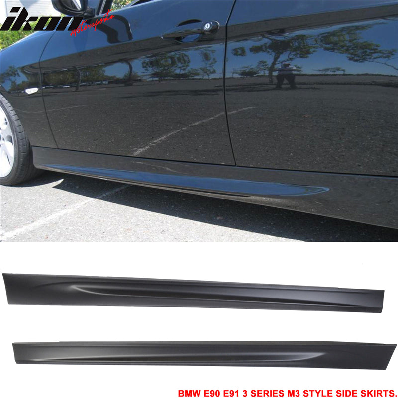 Ikon Motorsports、サイドスカート2006-2011 BMW E90 E91 3シリーズSEDAN M-TECH MSPORT M3ス : IKON MOTORSPORTS, Side Skirts Compatible with 2006