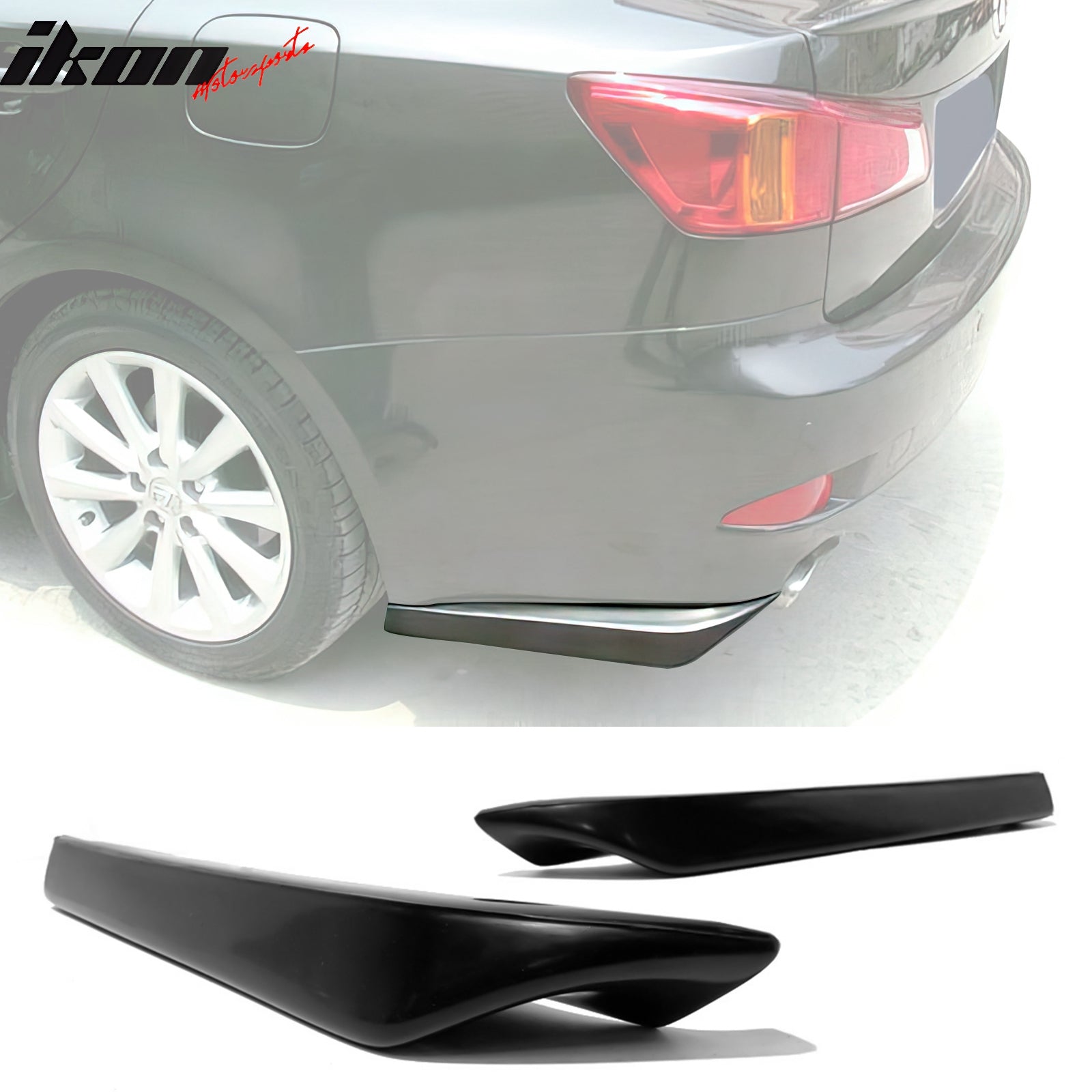 Fits 06-13 Lexus IS250 IS350 MDA Rear Bumper Lip Corner Aprons