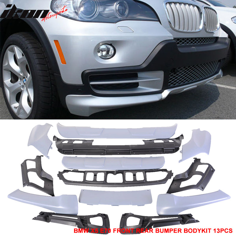 Fits 07-10 X5 E70 PP Full Aerodynamic AERO Bumper Body Lip Kit