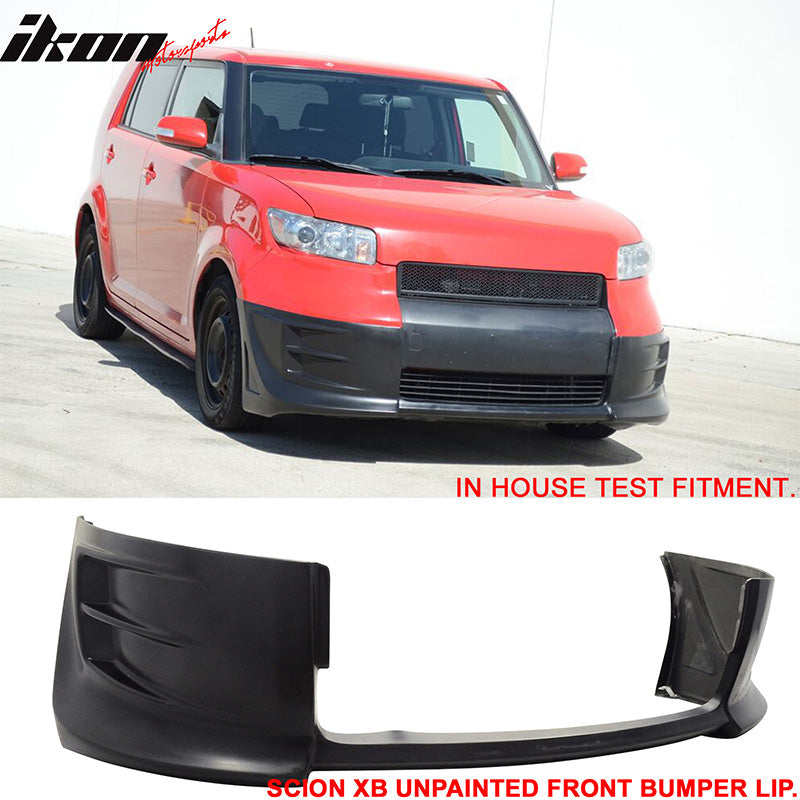 Front Bumper Lip Spoiler For 2003-2007 Scion XB - PU Black Splitter Air Dam Chin Protector