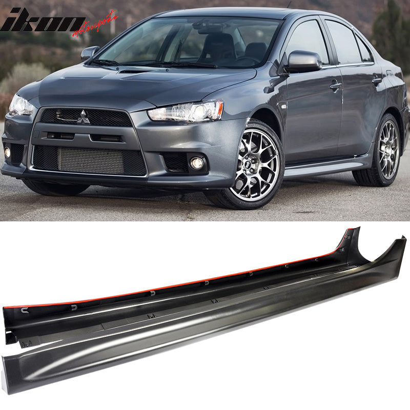 thumbnail image 2 of JDM Style Front Bumper Lip Side Splitters For Mitsubishi Lancer 2008-2015 – 2PC Matte Black 2 of 5