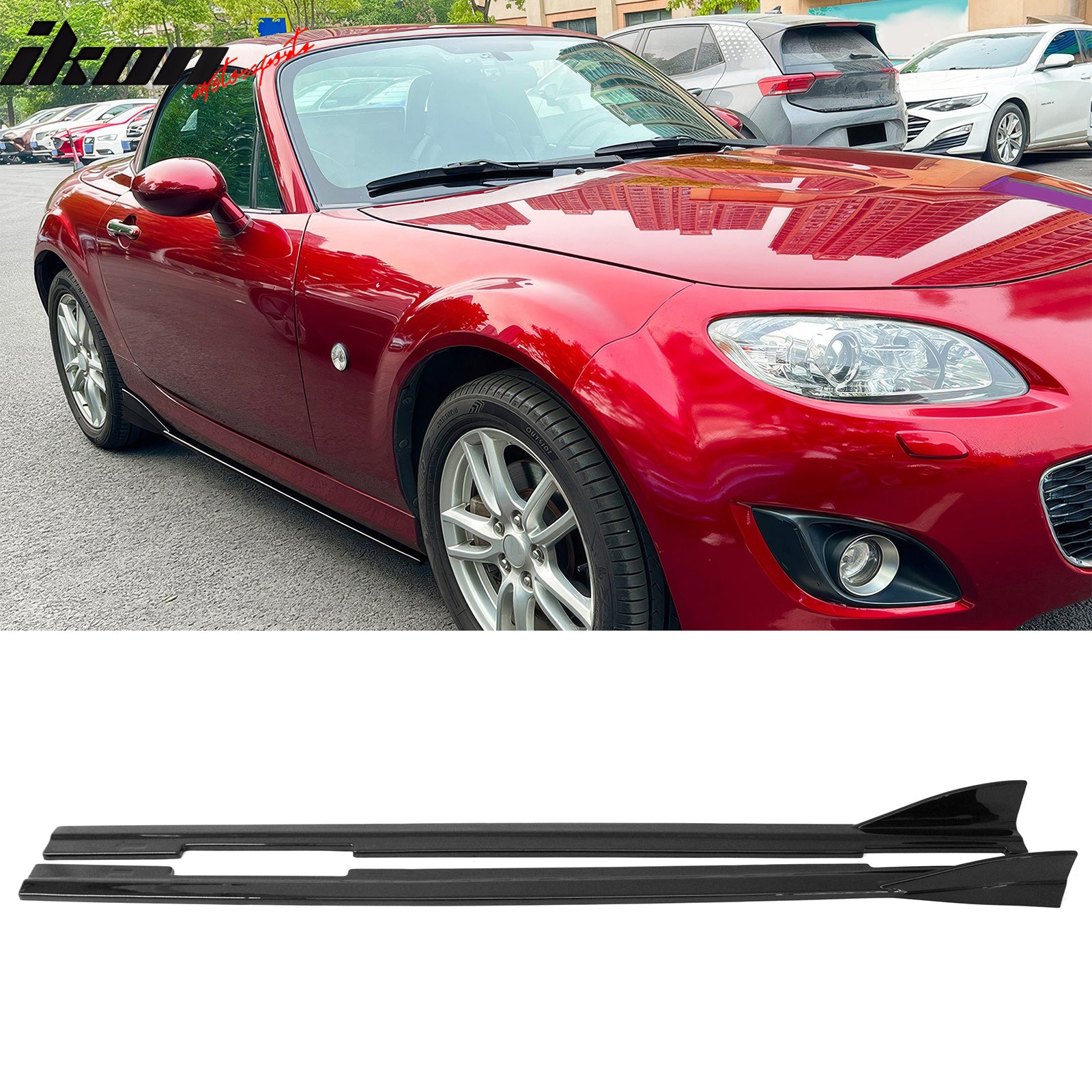 Side Skirts for 09-15 Mazda MX-5 Miata | Gloss Black ABS – Ikon