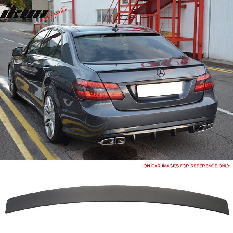 IKON MOTORSPORTS Trunk Spoiler For 2010-2016 Mercedes E-Class W212 - A Style ABS Lip Wing
