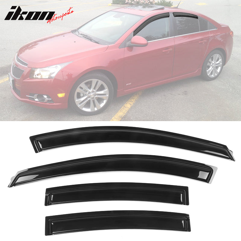 Noise-Reducing Window Visors for 2010-2016 Chevrolet Cruze - Easy