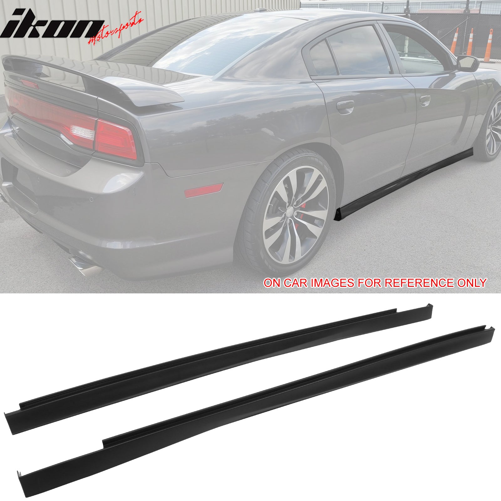thumbnail image 2 of IKON MOTORSPORTS, Side Skirts Compatible With 2016-2024 Chevy Camaro Ikon V2 Style Carbon Fiber Print Pp Side Skirt Moulding Rocker Panel Splitters 2017 20 2 of 12