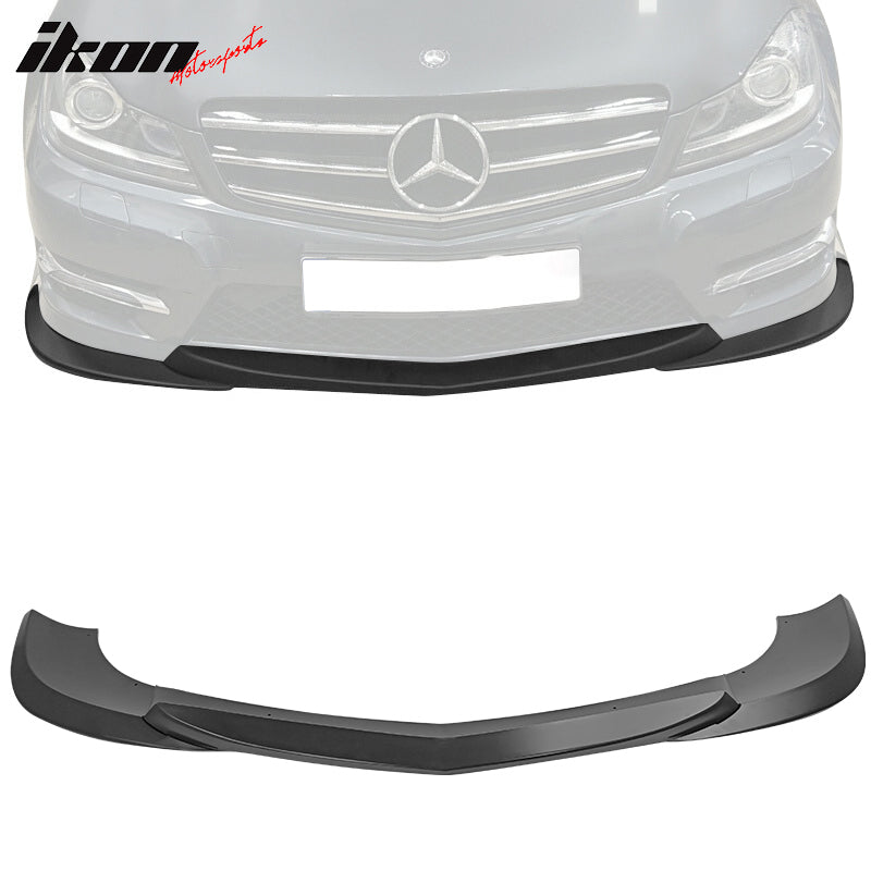 mercedes c class front lip Fits 12-14 Benz W204 C Class GH Style 3PC Front Bumper Lip Spoiler Unpainted ABS – Ikon Motorsports