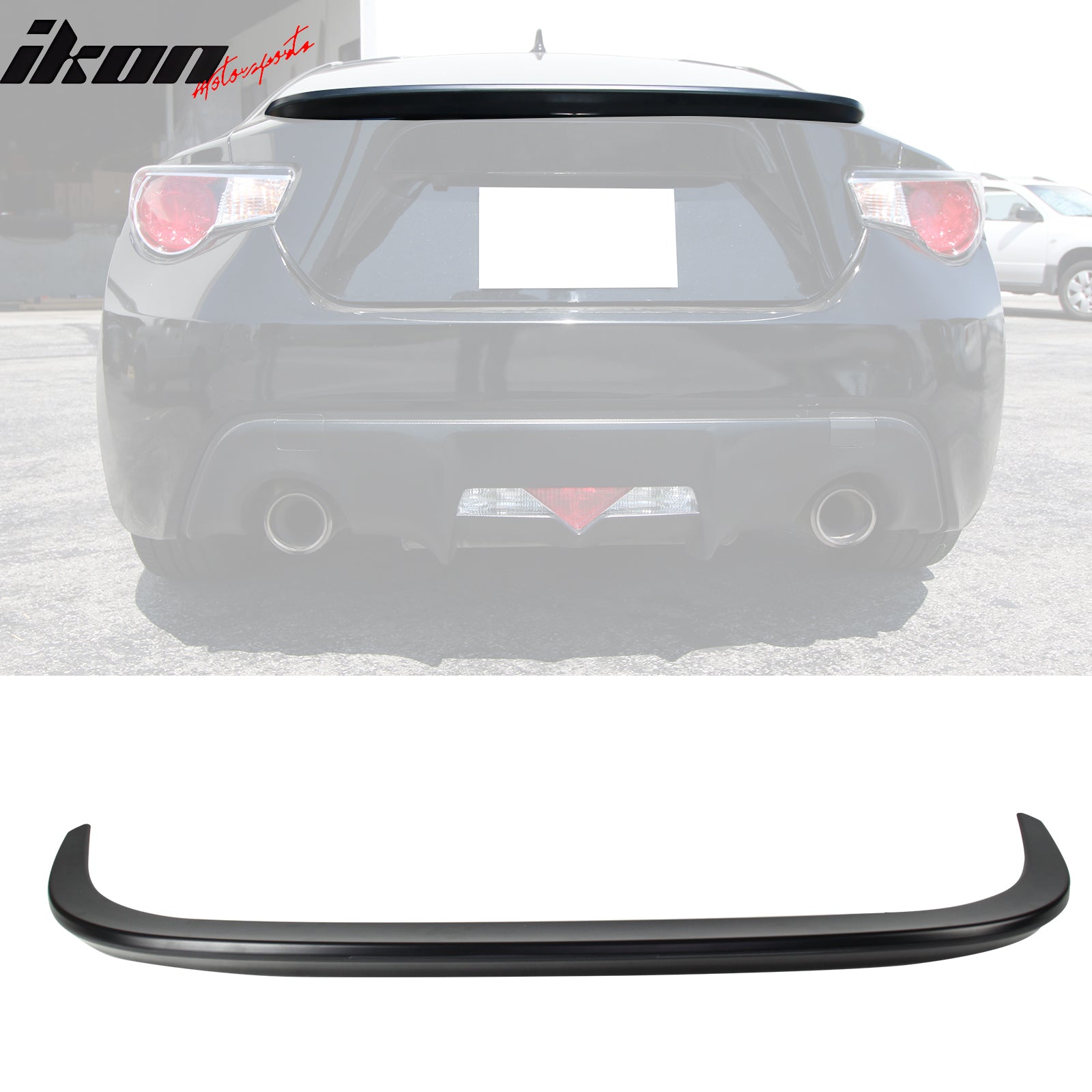 IKON MOTORSPORTS, Trunk Spoiler Compatible with 2013-2016 Scion FR-S  2013-2020 Subaru BRZ 2017-2020 Toyota 86, STI JDM Factory Style Painted  #202/212 Black ABS Rear Trunk Lid Spoiler Wing Lip – Ikon Motorsports, image size:1600x1600