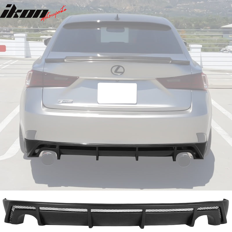 Fits 14-16 Lexus IS F Sport Rear Bumper Lip Diffuser Unpainted PP