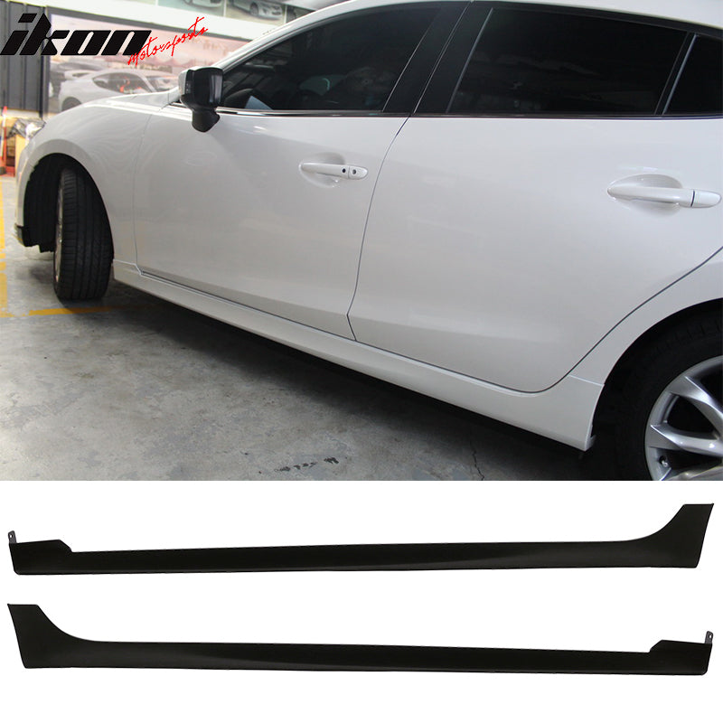 Fits 14-18 Mazda 3 Sedan Hatchback MP Style Side Skirt Extension