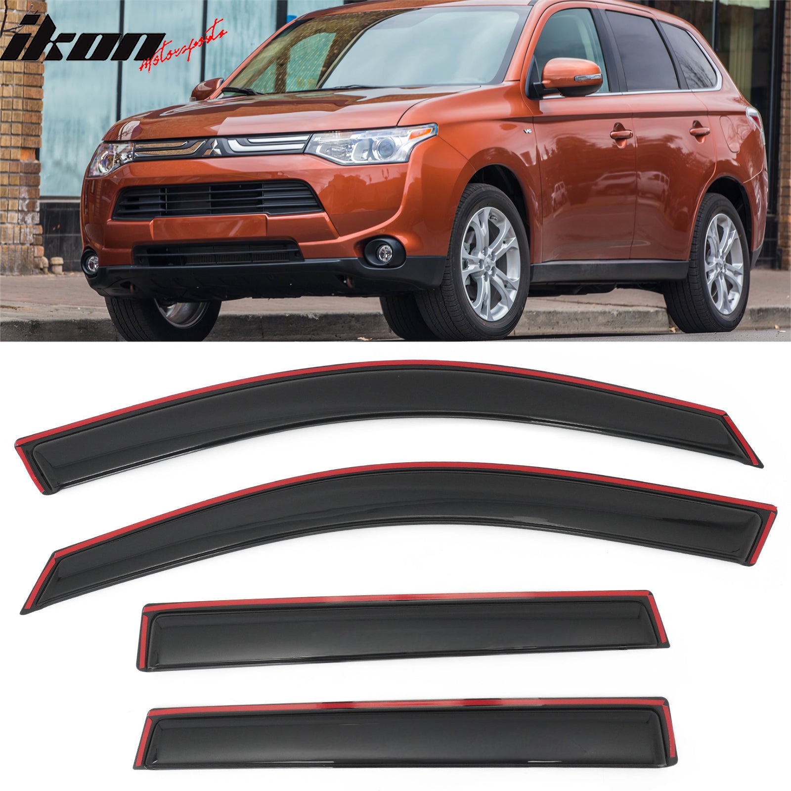 In-Channel Window Visors for 2014-2020 Outlander | Free Shipping