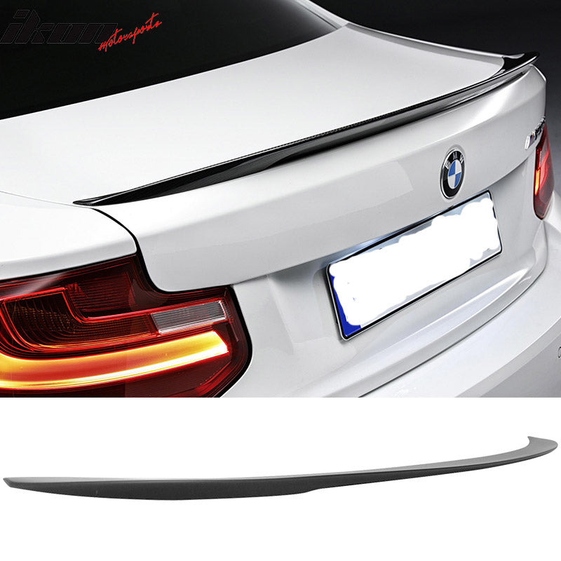 thumbnail image 2 of Carbon Fiber Style Trunk Spoiler For BMW F22 2 Series 2014-2021 – Gloss Black Duck Lid 2 of 6