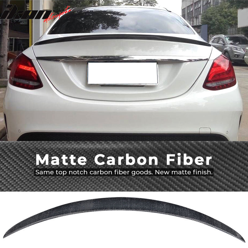 Carbon Fiber Rear Trunk Spoiler For 2015-2021 Mercedes-Benz C-Class W205 Sedan – AMG Style