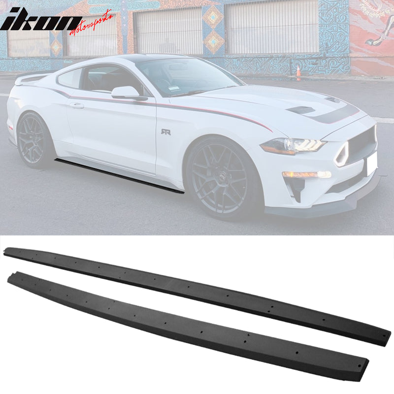 Fits 15-23 Ford Mustang GT500 Style Side Skirts Rocker Panel 4PCS Matte
