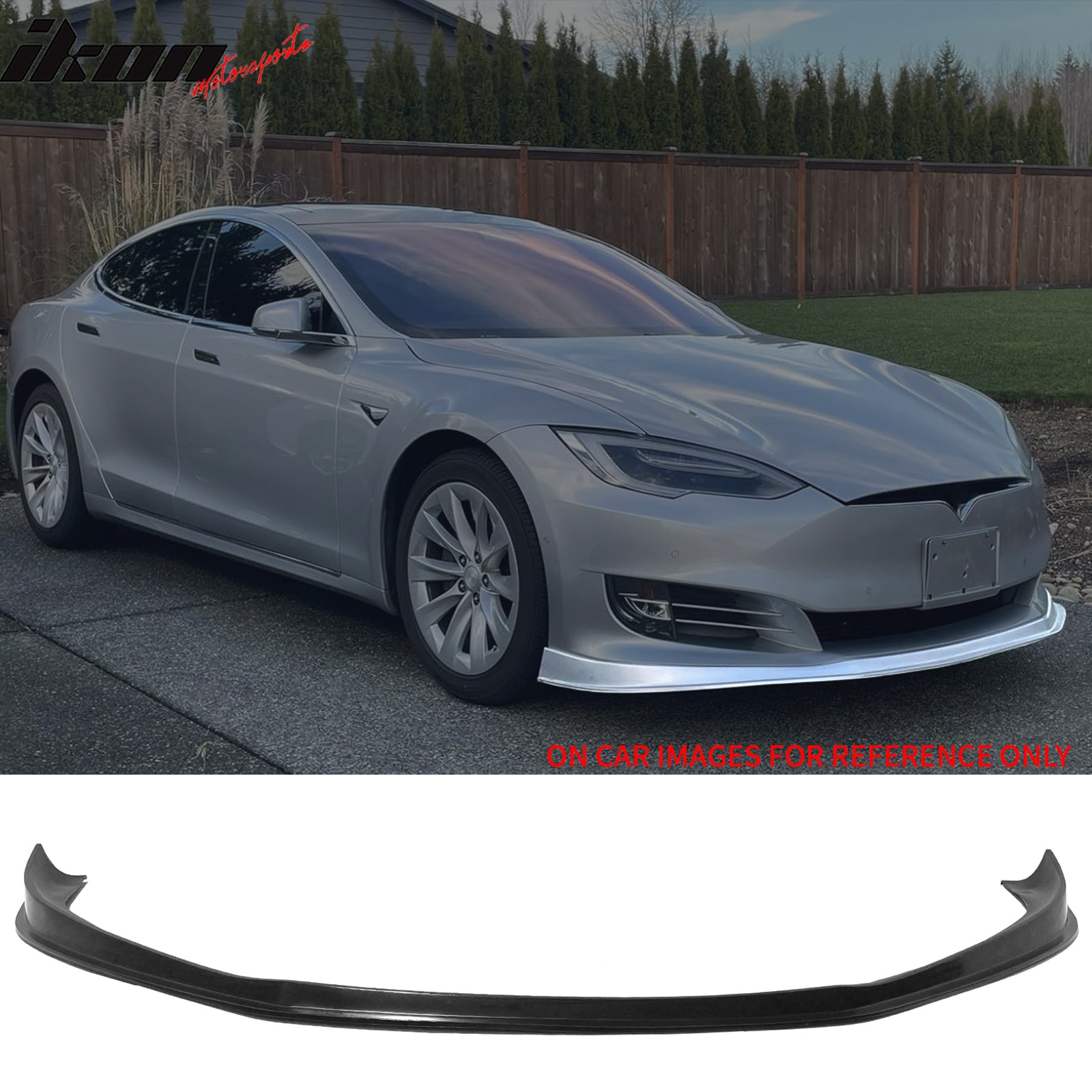 Fits 16-21 Tesla Model S MDA Style Front Bumper Lip Chin Spoiler