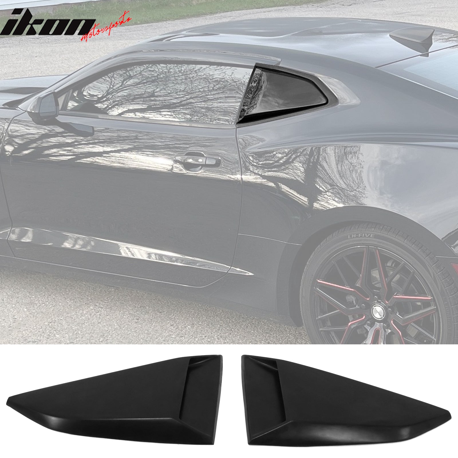 Fits 16-24 Chevy Camaro Quarter Side Window Louvers Scoops