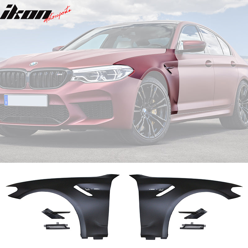 Fits 17-20 BMW G30 G31 Metal Fender Vent Cover W/ Side Marker