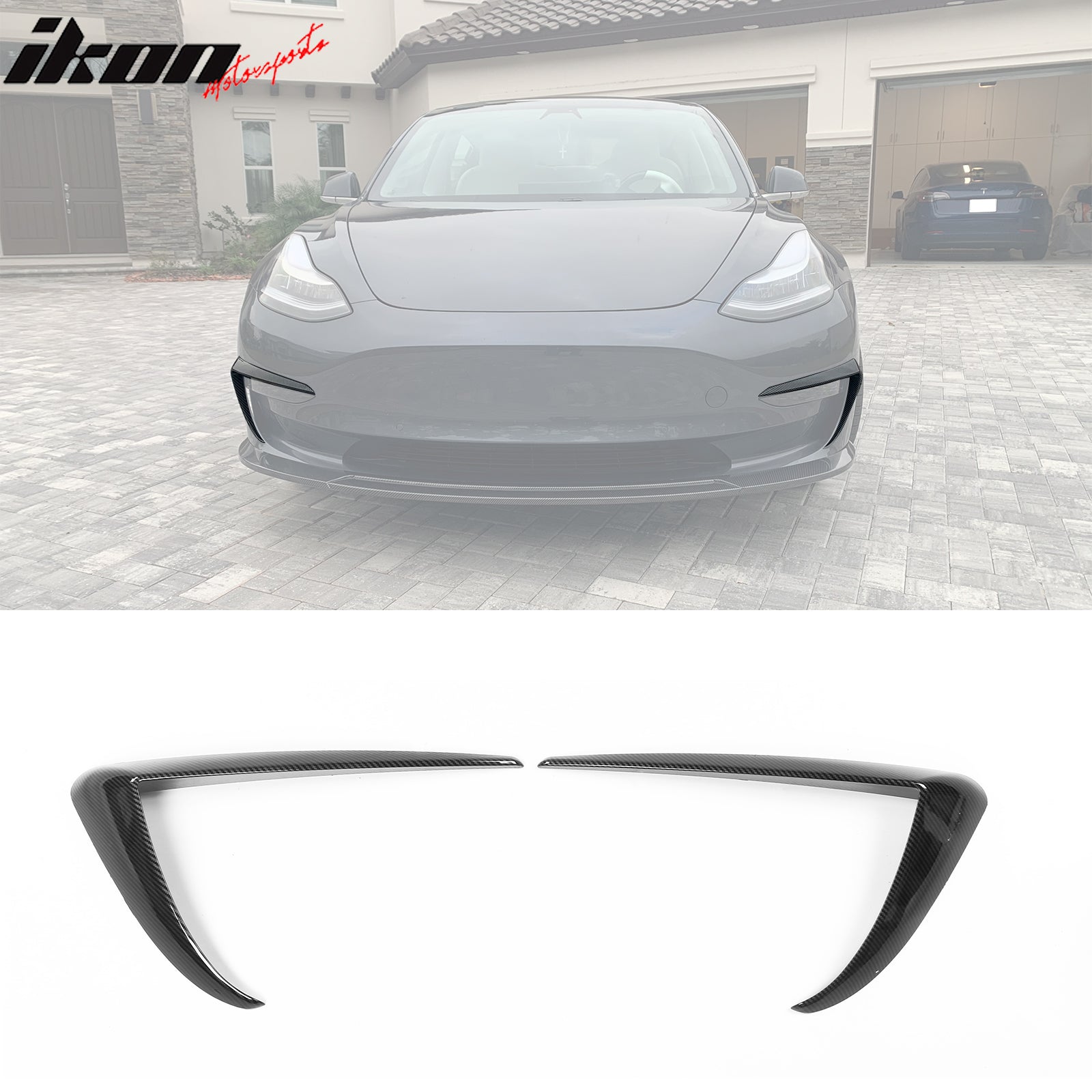 Front Fog Light Trim Cover For Tesla Model 3, Fog Lamp Eyebrow E - Foto 9