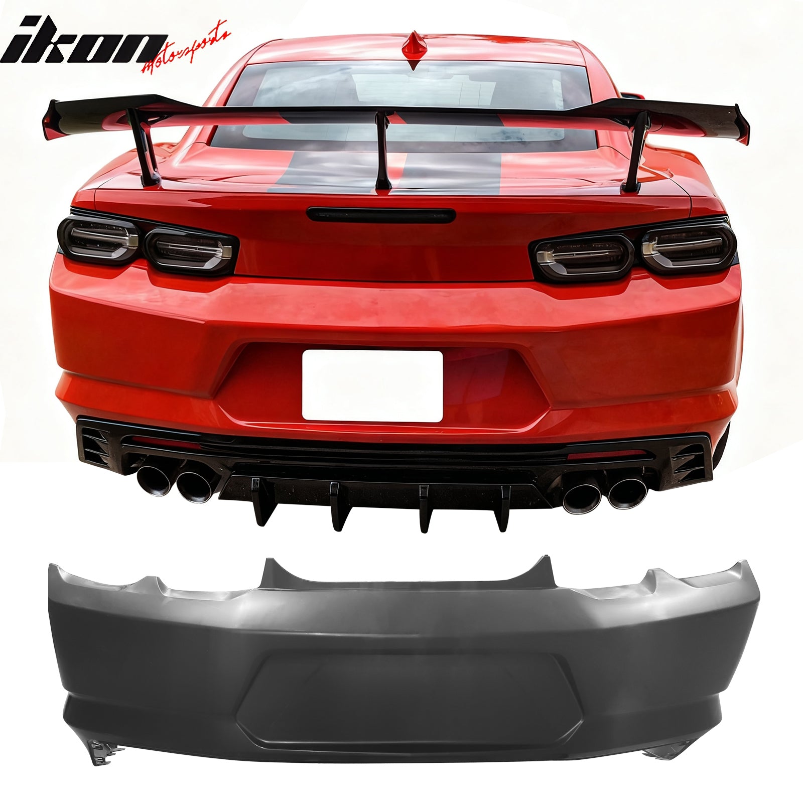 Bumper Cover Rear 2019-2024 Chevrolet Camaro OE Style Rear Bumper Cover Replacement PP