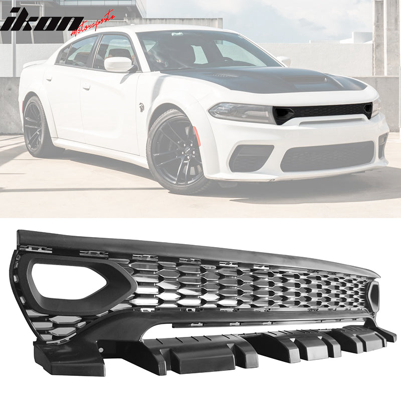 Fits 20-23 Dodge Charger Widebody Upper Grille SRT Scat Pack Style