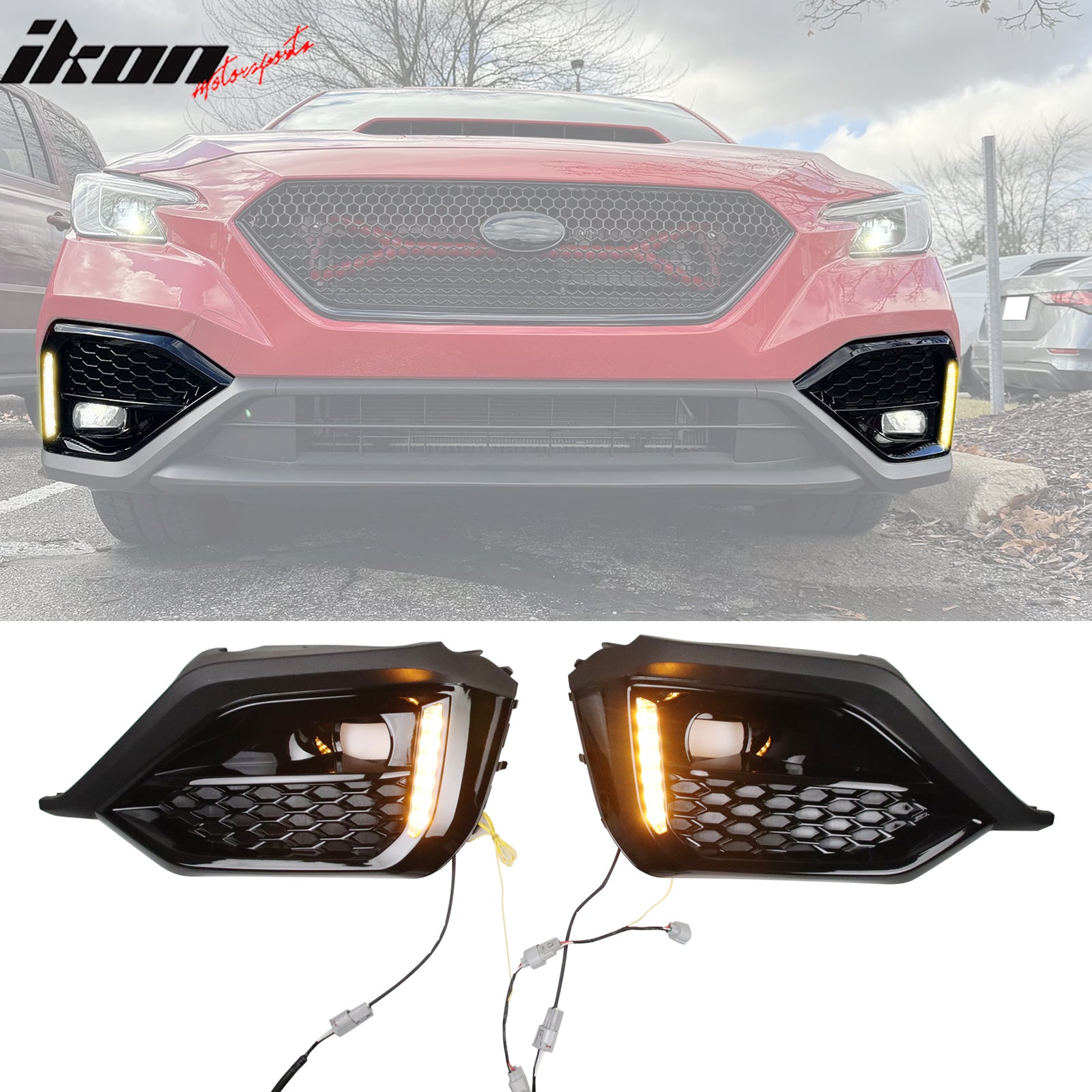 Fits 22-26 Subaru WRX VB OE Style Front Foglight Bezels W/LED