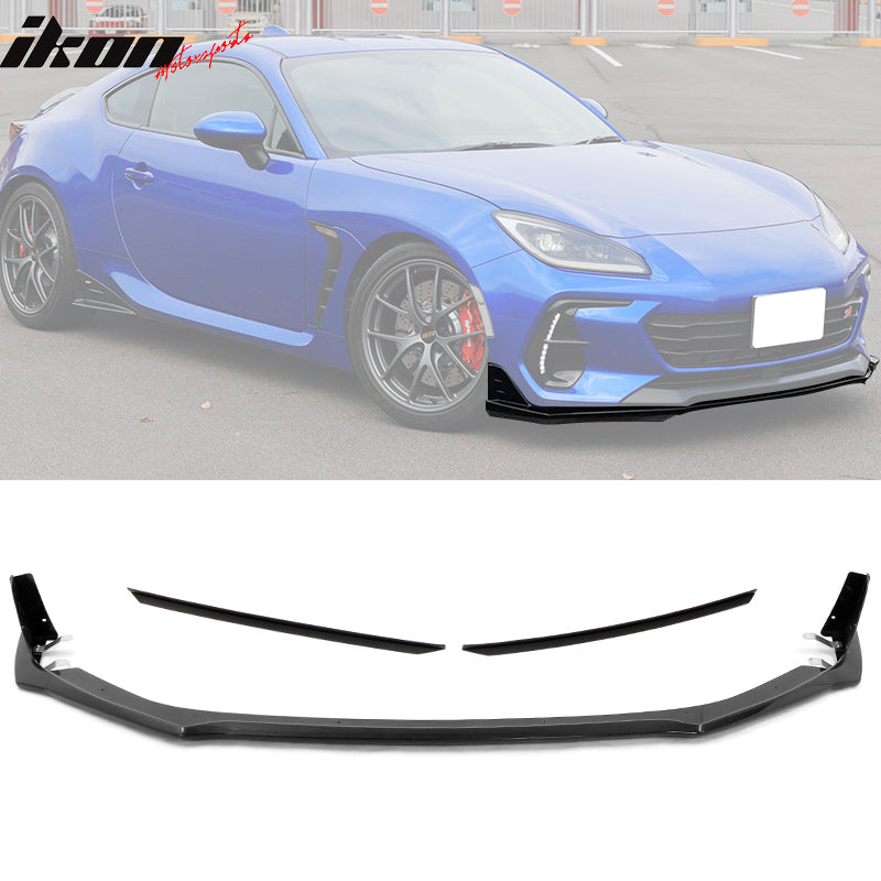 Fits 22-25 Subaru BRZ Coupe STI Style Front Bumper Lip + 2PCS EPDM