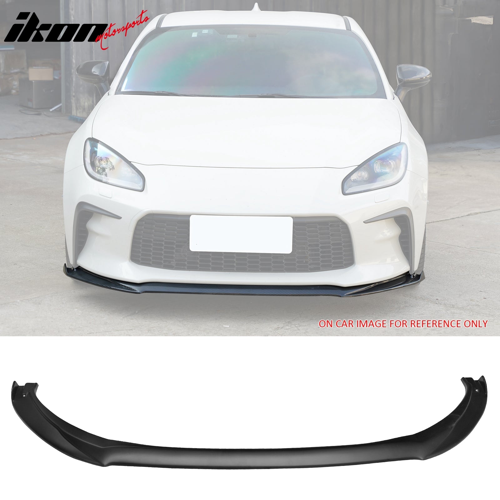 Fits 22-26 Toyota GR86 Front Bumper Lip IKON Spoiler Matte Black