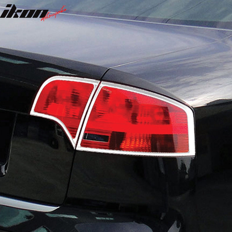 2005-2008 Audi A4 B7 Sedan Chrome 2PCS Tail Lights Bezel Covers ABS