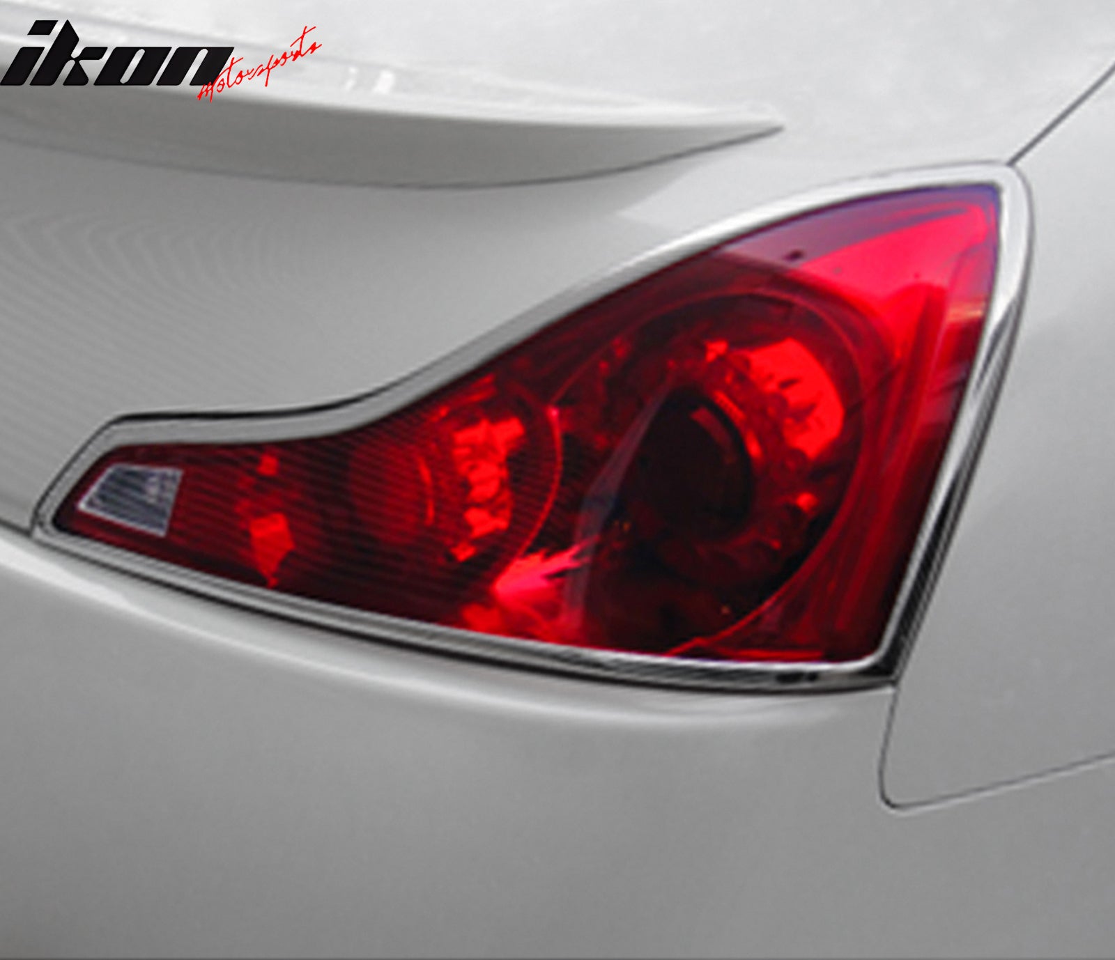 Fits 08-12 INFINITI G37 Coupe Chrome ABS Tail Lights Frame Bezels ...