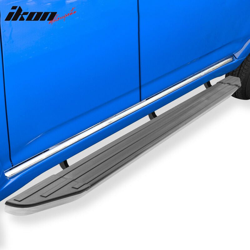 IKON MOTORSPORTS, Running Boards Compatible With 2009-2015 Honda Pilot, V2 Styel Aluminum Passenger Driver Side Step Nerf Bars Pair, 2010 2011 2012 2013 2014
