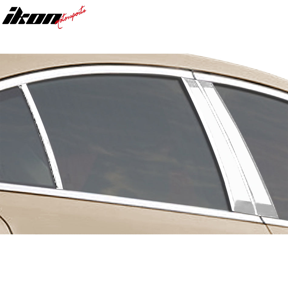 2009-2014 Acura TL Window Pillar Post Mirror Trim Stainless Steel 6PC
