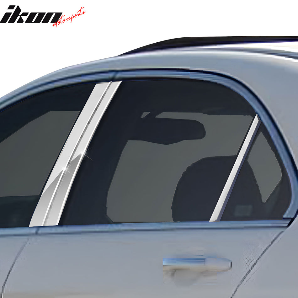 2004-2008 Acura TSX Pillar Post Mirror Finish Trim Stainless Steel 6PC