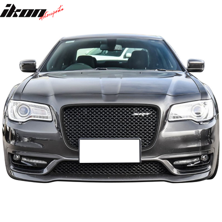 IKON MOTORSPORTS, Front Bumper Cover Compatible With 2015-2023 Chrysler 300 S Models Without Parking Sensors, Front Bumper Conversion Direct Replacement, 2016 2017 2018 2019 2020 2021