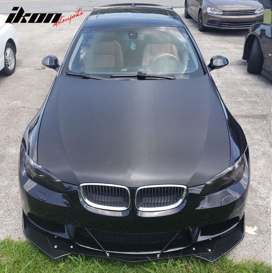 Front Bumper Cover Compatible With 2007-2010 BMW E92 E93, 3 Series M3 Style Front End Conversion Guard With Air Duct by IKON MOTORSPORTS, 2008 2009