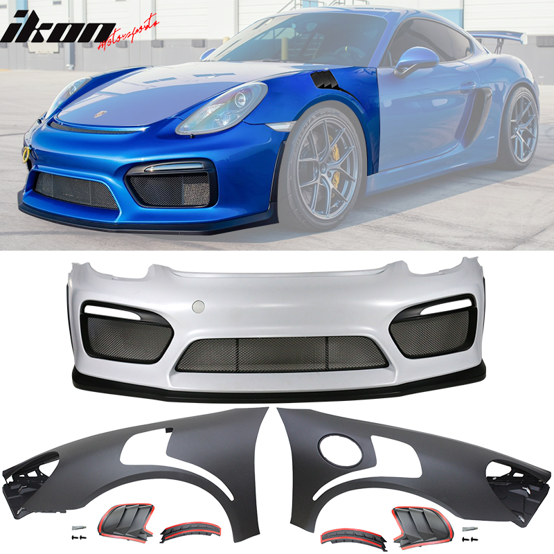 Buy Best Cayman Boxster GT4 Style Front Bumper + 2PCs Side