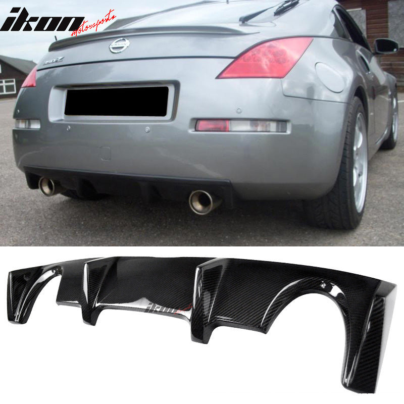 2003-2009 Nissan 350Z Z33 Rear Bumper Lip Diffuser Carbon Fiber