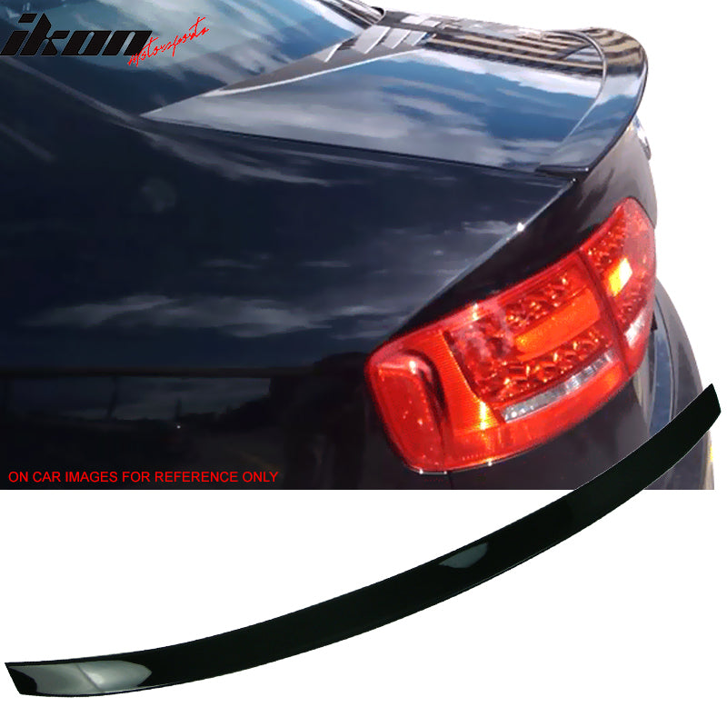 2009-2012 Audi A4 B8 RS Style #LZ9Y Black Rear Trunk Spoiler Wing ABS