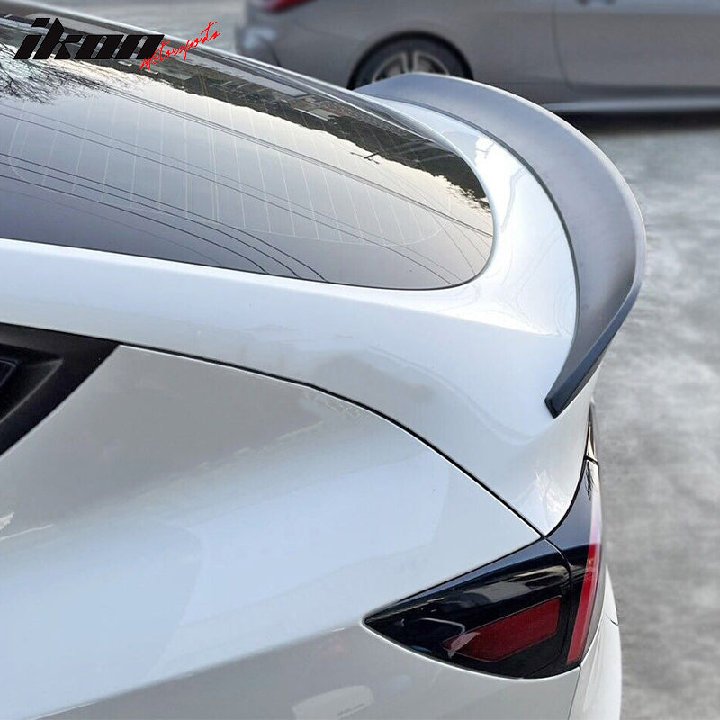 IKON MOTORSPRTS, Trunk Spoiler Compatible With 2020-2023 Tesla Model Y, A  Style ABS Deck Lid Tail Trim Lip Wing, 2021 2022 – Ikon Motorsports