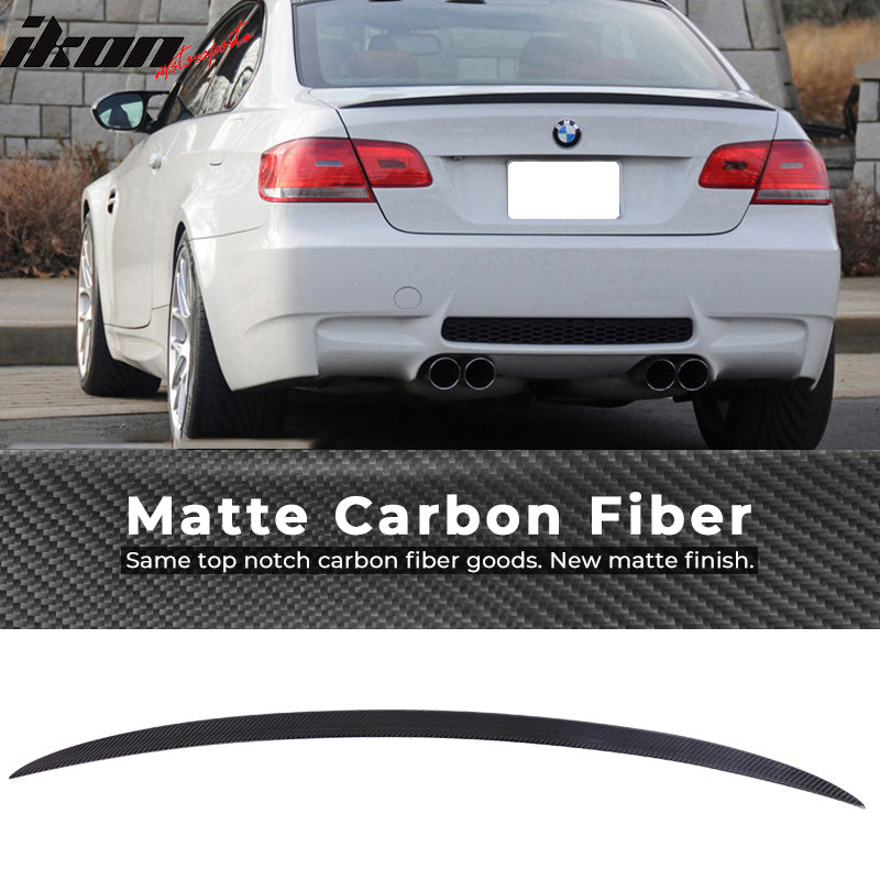 Carbon Fiber Trunk Spoiler For 2007-2013 BMW E92 Coupe - M Style Flush Mount Wing