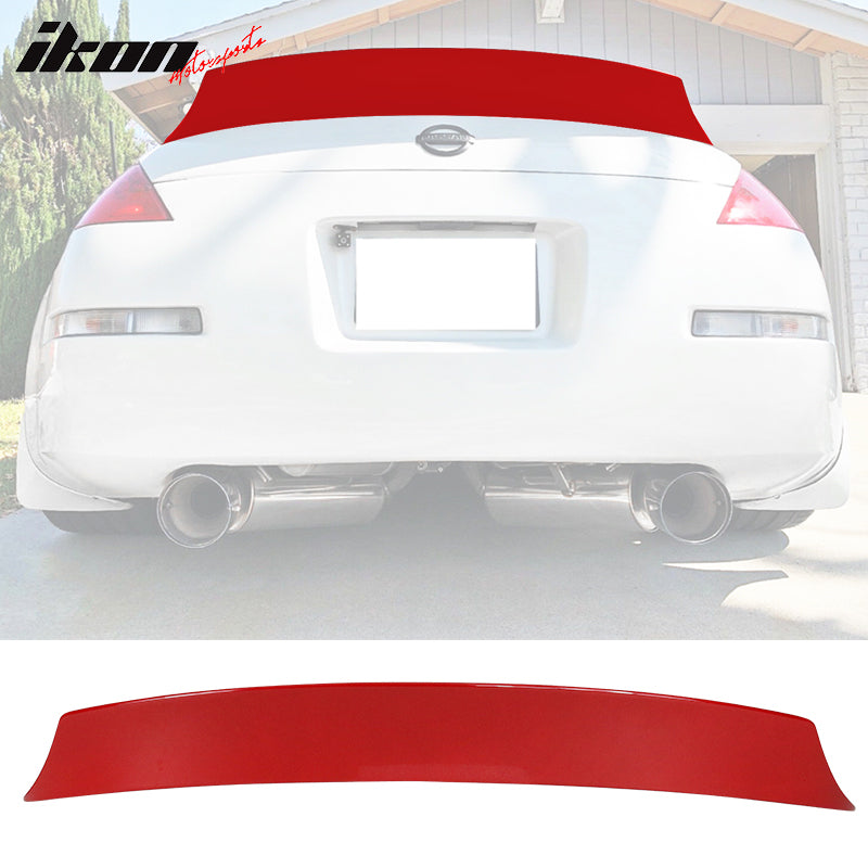 2003-2008 Nissan 350Z Fairlady V Style Painted Red Trunk Spoiler ABS